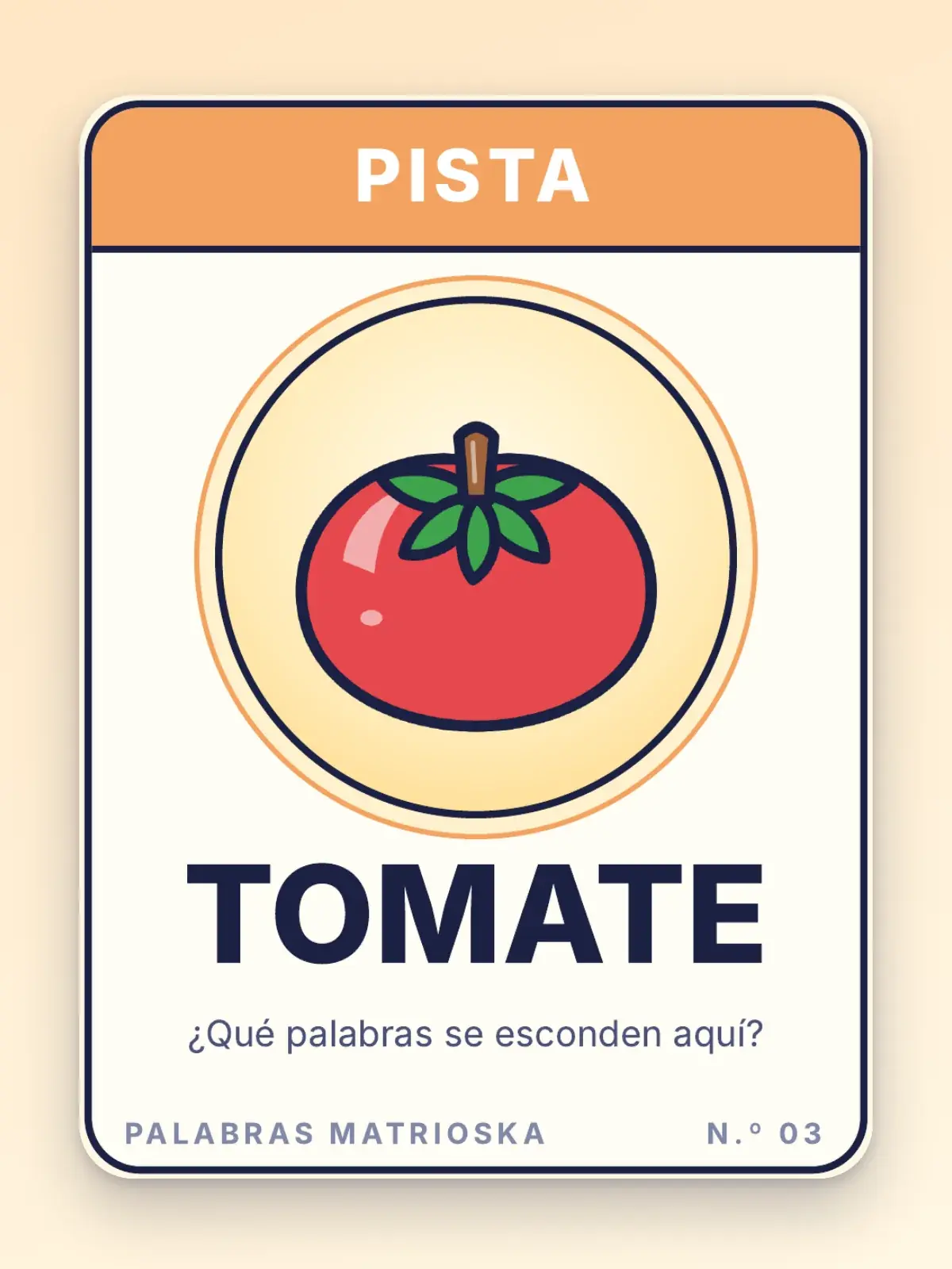 Carta pista TOMATE